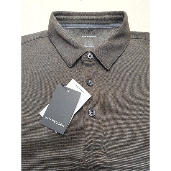 NWT Van Heusen Big & Tall Long Sleeve Polo Shirt Mens Size LT Stretch Soft Touch - Picture 2 of 10